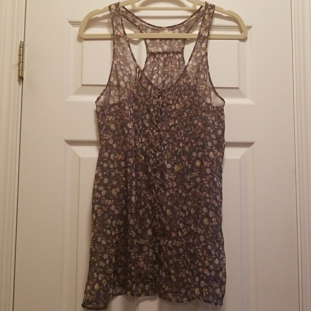 Aerie sheer floral flowy tank!